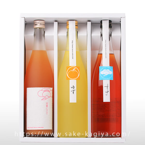 鶴梅3本セット 完熟にごり・すっぱい・ゆず | 平和酒造（鶴梅） | 酒専門店鍵や